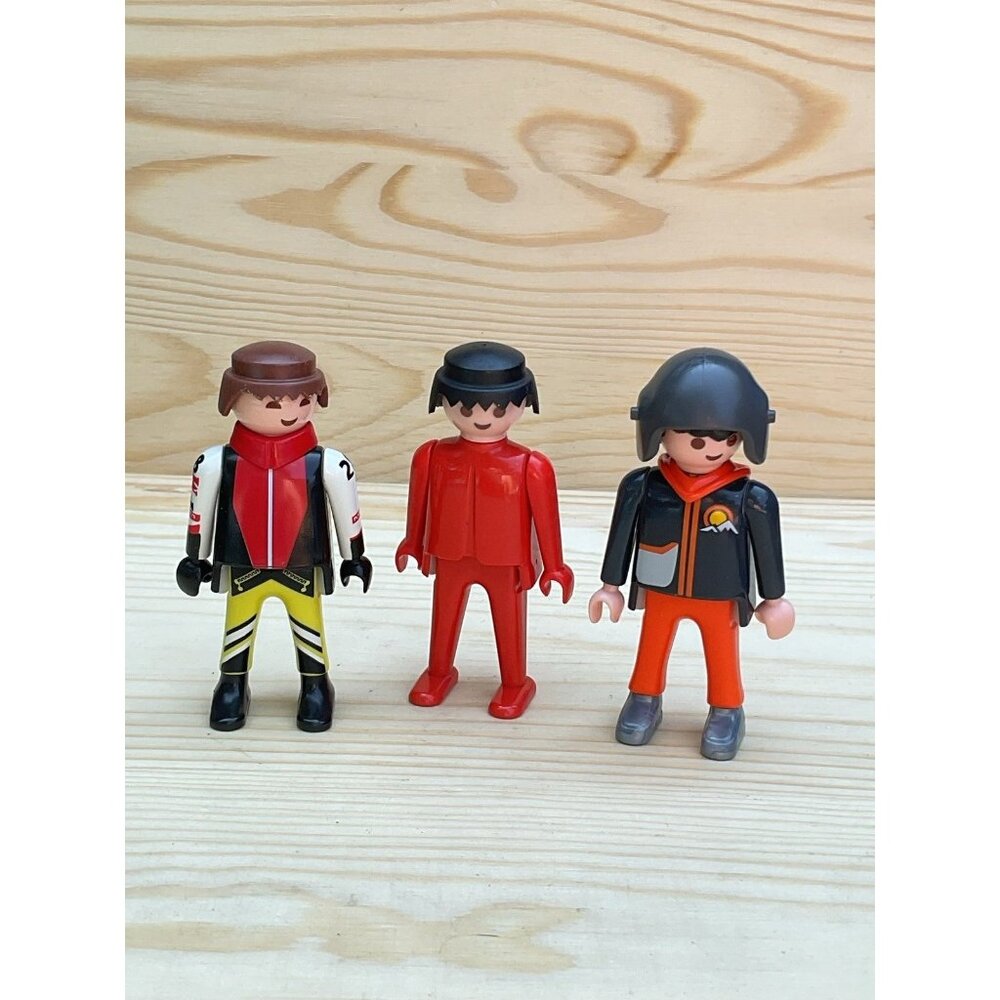 Playmobil Geobra Red Clothes Rock Climber Race Car Driver Figures